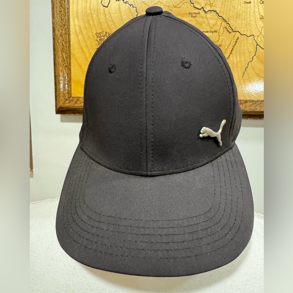 Puma unisex adult stretch fit baseball cap L black polyester & spandex casual